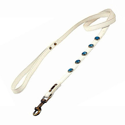 Pebble Faceted Turquoise Dog Leash_big1